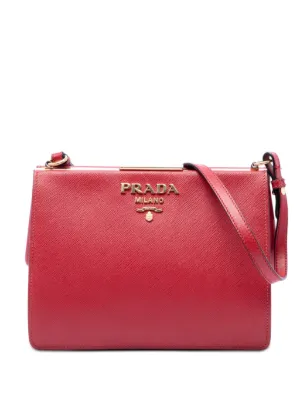 Prada Pre-Owned 2010-2026 Saffiano And City Calf Light Frame
