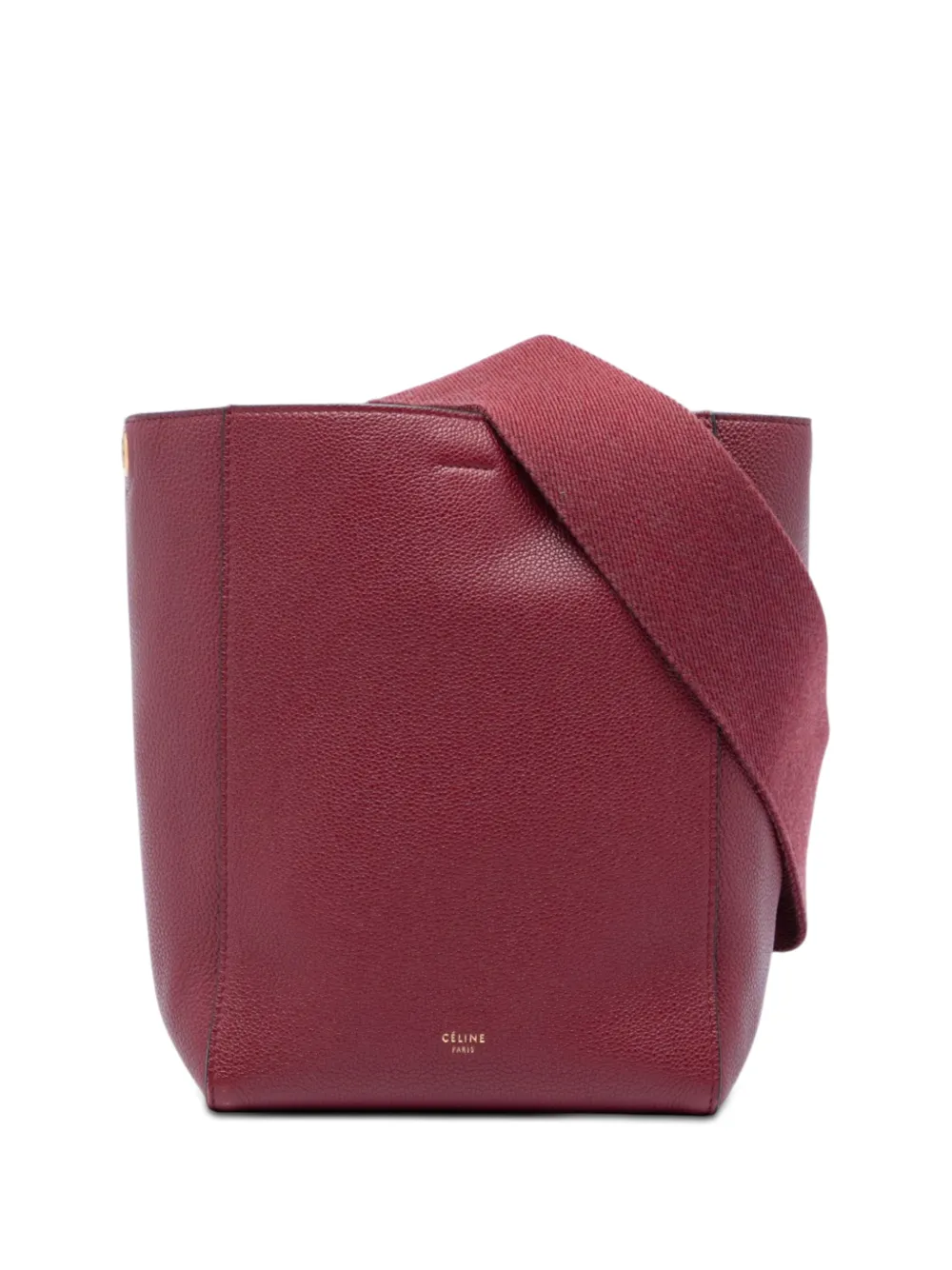 Celine Pre-Owned 2018 Small Leather Seau Sangle bucket bag - Red