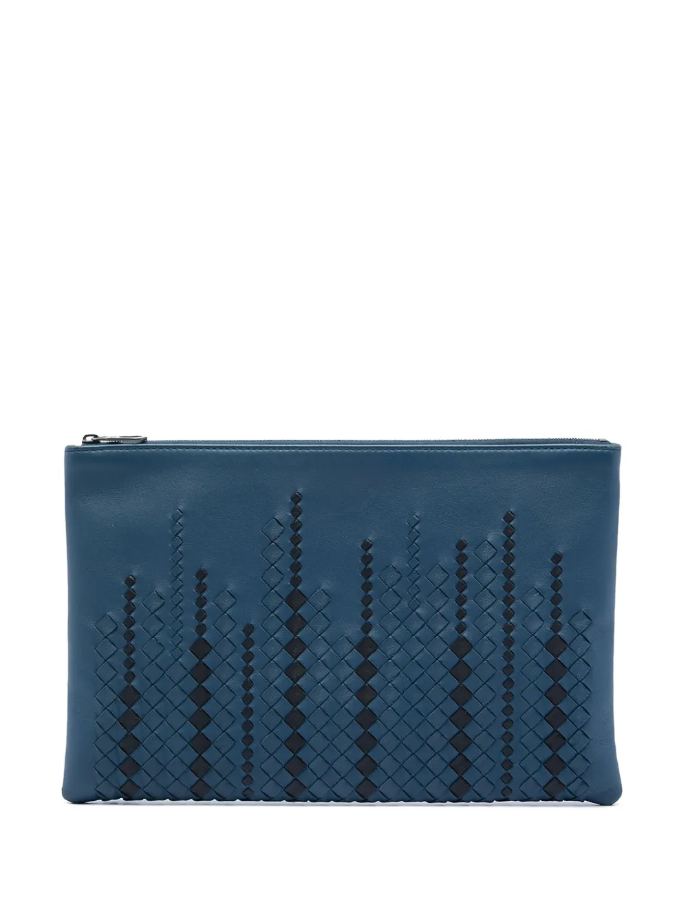 Bottega Veneta Pre-Owned 2012-2026 Bicolor Nappa Intrecciato clutch bag - Blue