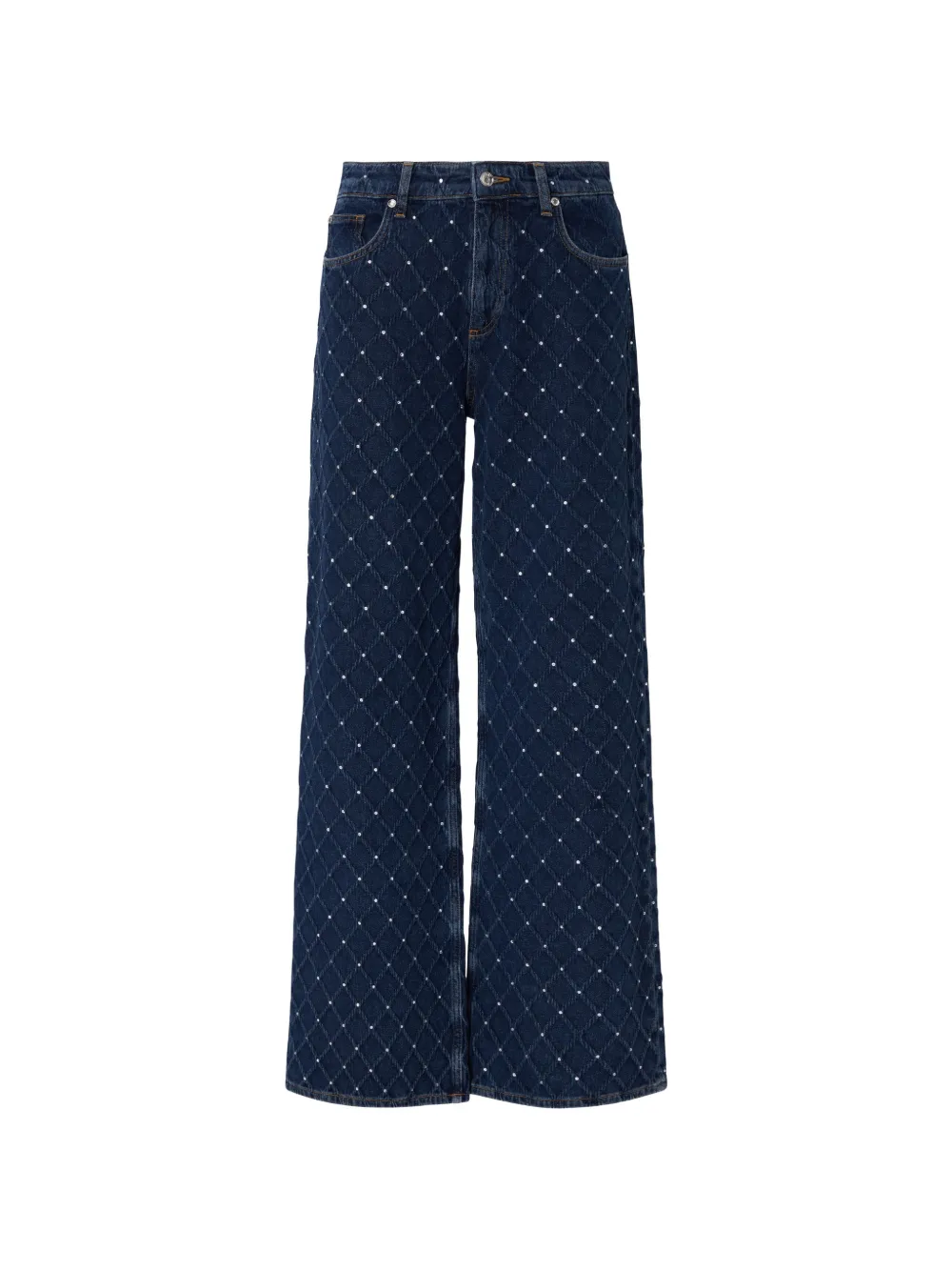 LIU JO matelassé jeans with rhinestones - Blu