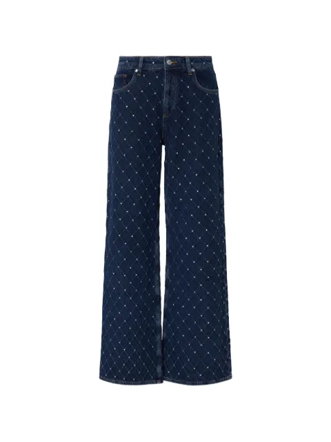 LIU JO matelassé jeans with rhinestones