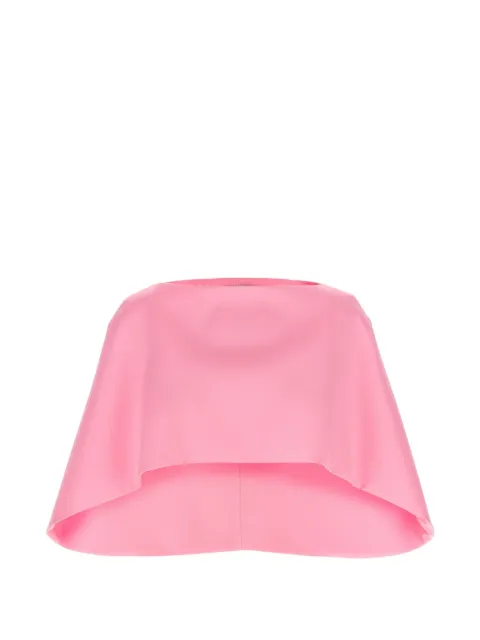 Alberta Ferretti cropped boat-neck cape