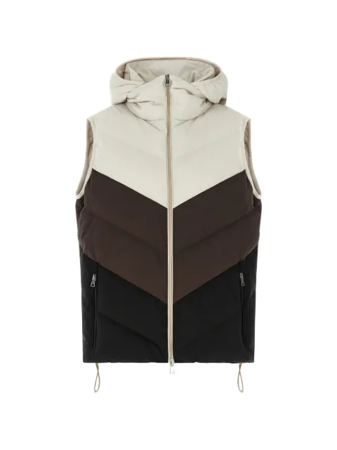 Kiton Gesteppte Weste in Colour-Block-Optik