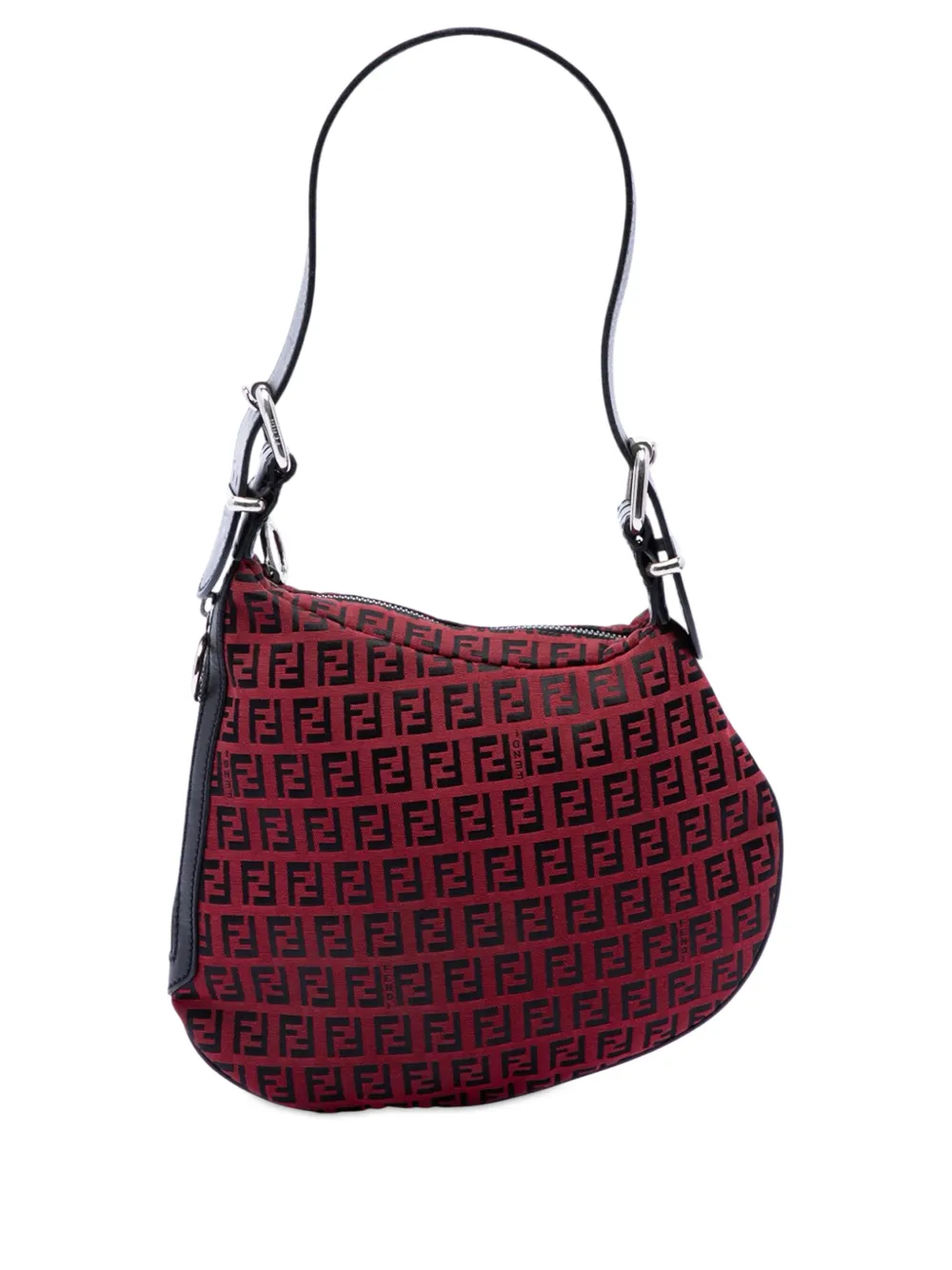 Fendi Pre-Owned 2000-2010 Zucchino Canvas Oyster hobo bag - Red