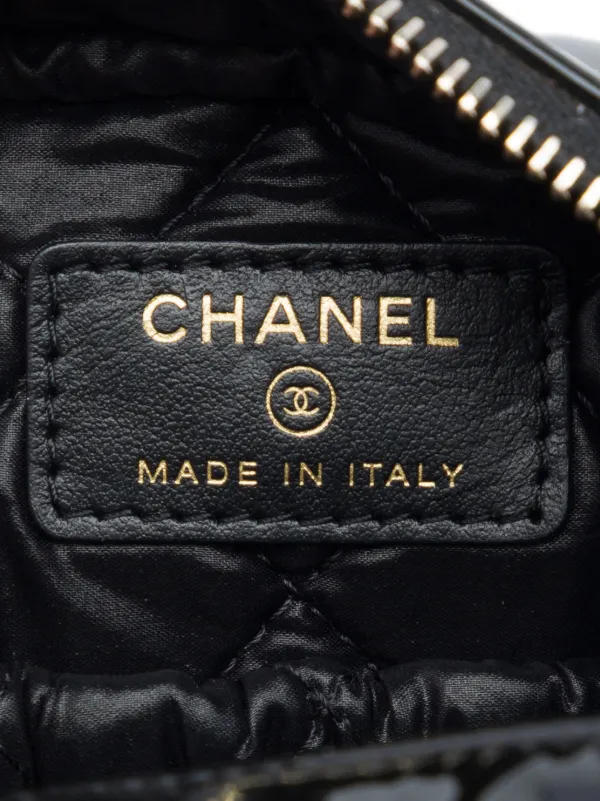 CHANEL Pre-Owned 2019 ココマーク マトラッセ パテント コスメポーチ