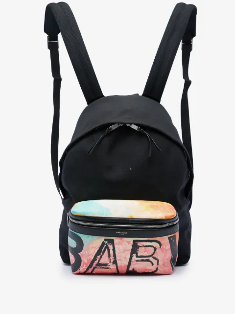 Saint Laurent Pre-Owned Zaino Hunting Baby City in tela 2015
