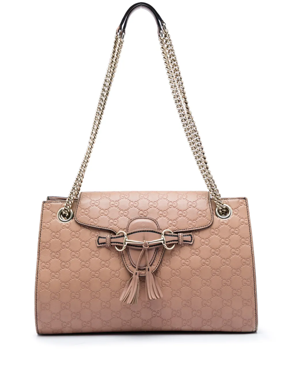 Gucci Pre-Owned Borsa a spalla Emily grande in pelle Guccissima 2016-2026 - Marrone