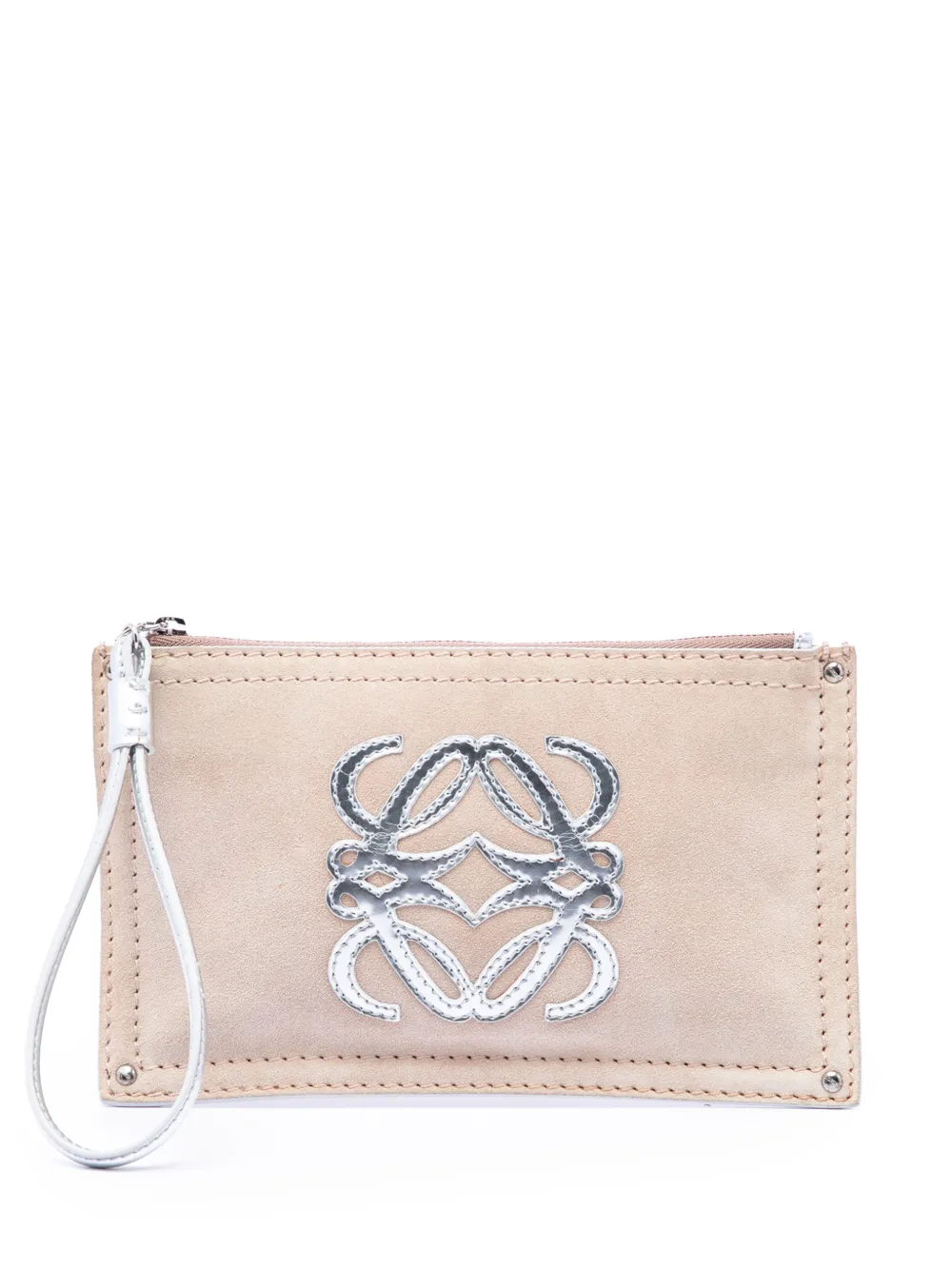 Loewe Pre-Owned 2007 Anagram Clutch aus Wildleder - Nude