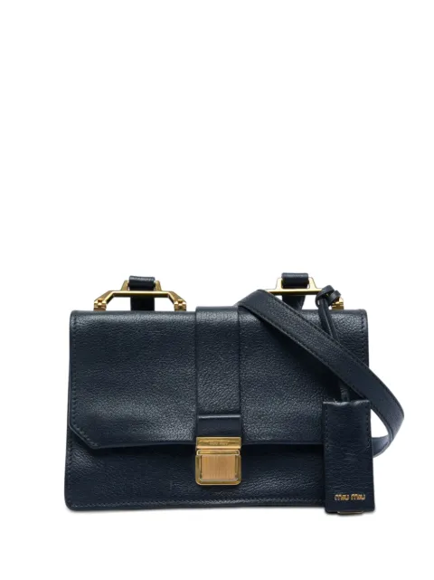 Miu Miu Pre-Owned 2010-2026 Goatskin Madras crossbody bag