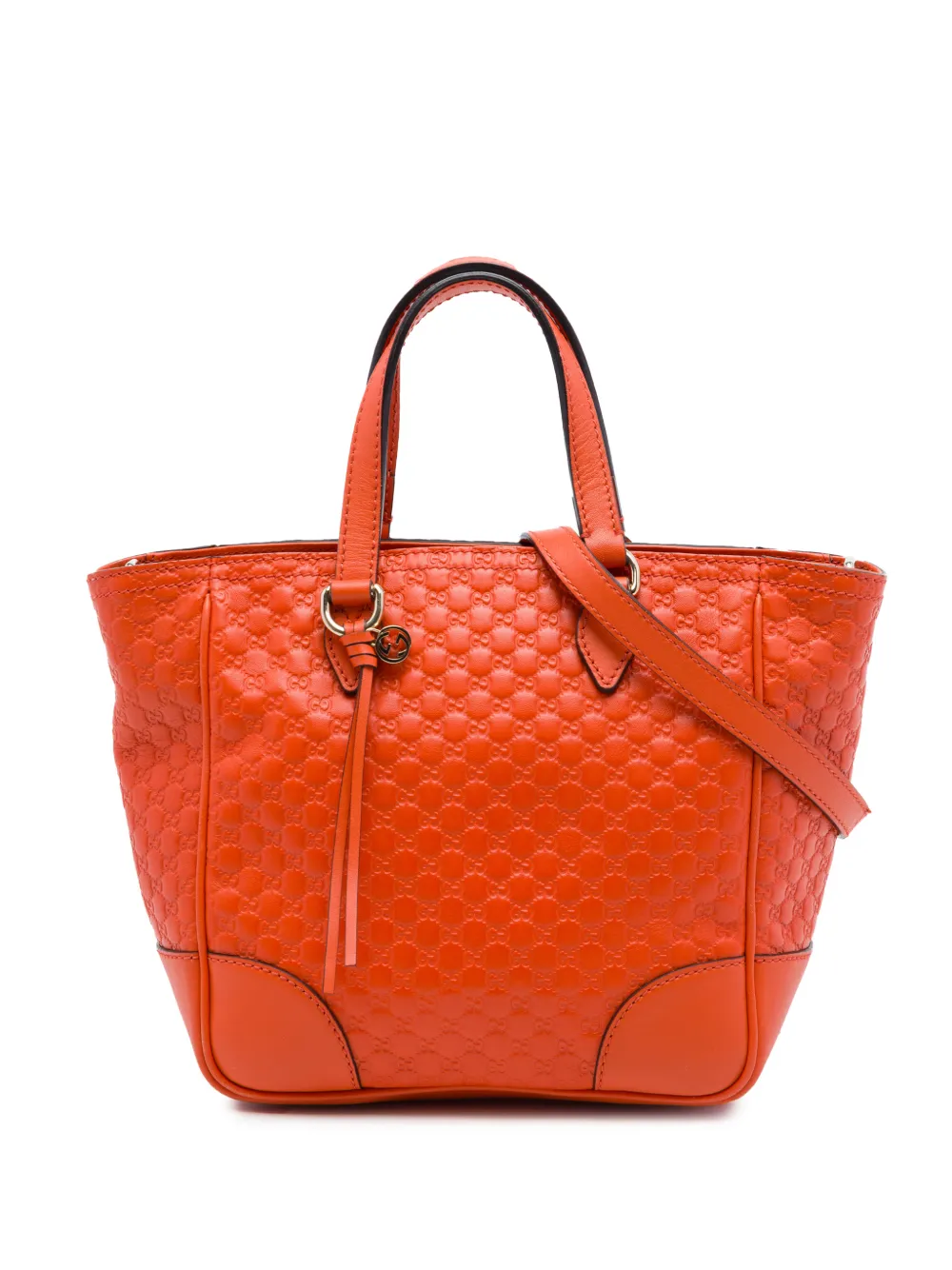 Gucci Pre-Owned Borsa a tracolla Bree piccola in pelle Microguccissima 2016-2026 - Arancione