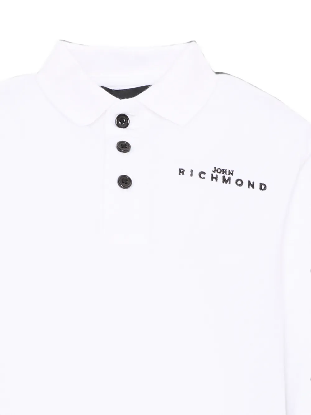 John Richmond Junior Poloshirt met logoprint Wit