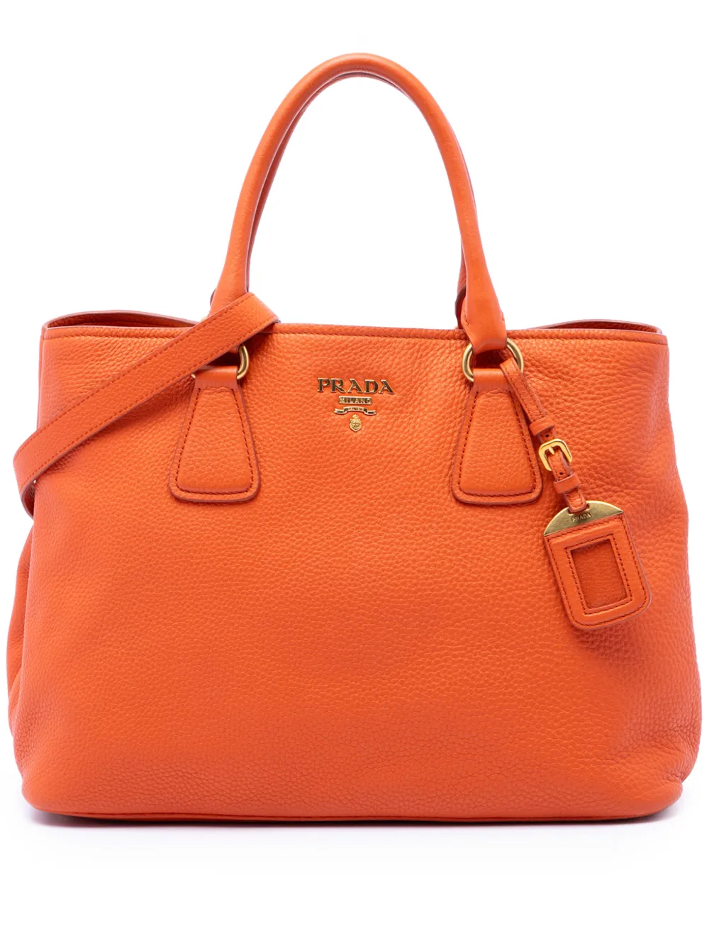 Prada Pre-Owned 2013-2026 Vitello Daino Satchel-Tasche - Orange