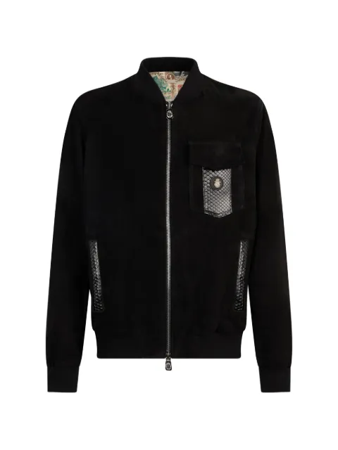Billionaire chest-pocket suede jacket