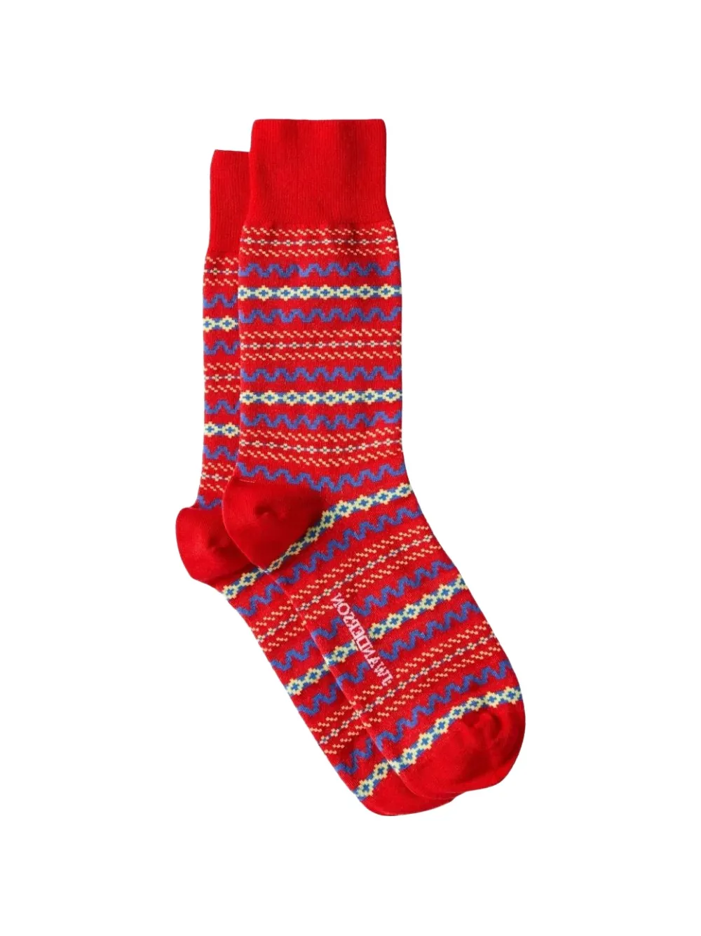 JW Anderson fair isle-knit socks - Rot