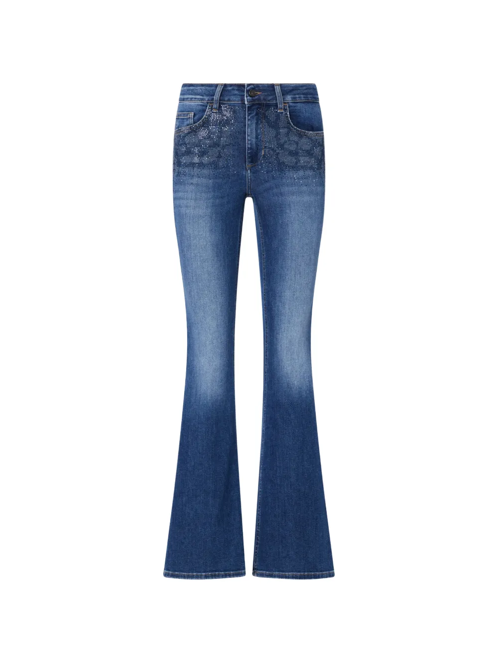 LIU JO bootcut jeans with rhinestones - Blau