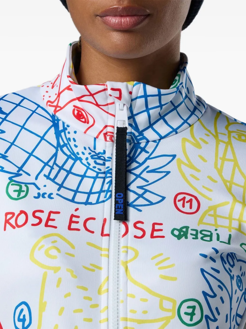 Rossignol JCC trainingsjack met doodle-print Wit