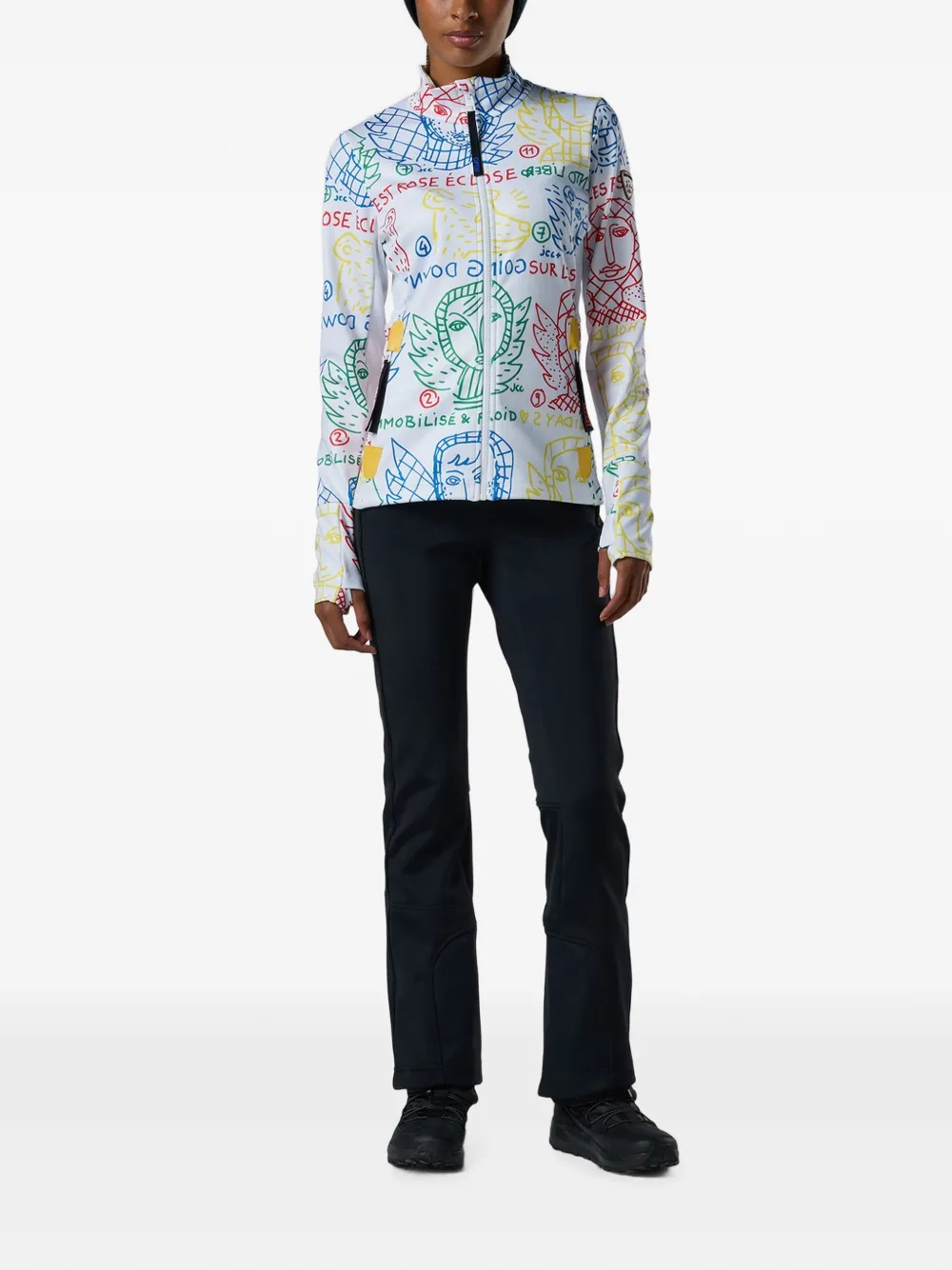 Rossignol JCC trainingsjack met doodle-print Wit