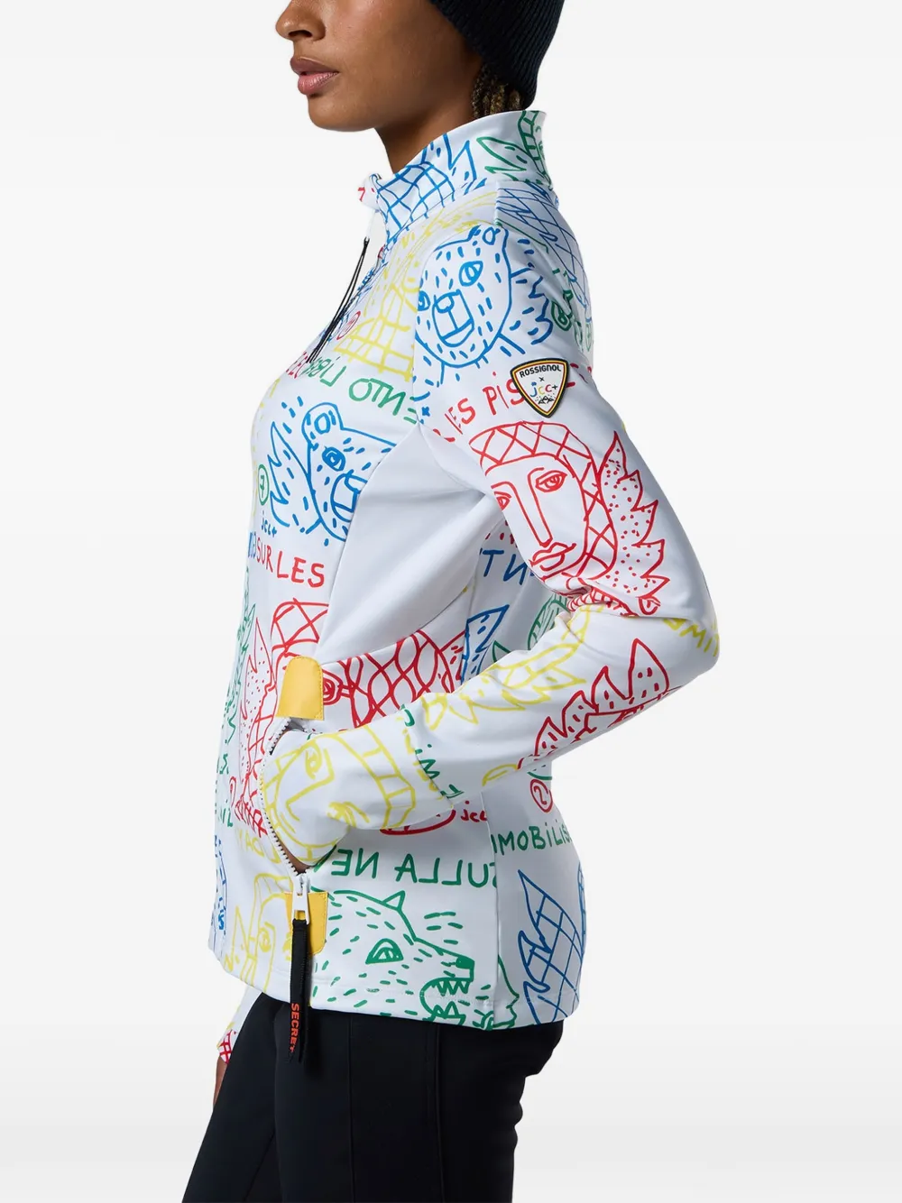 Rossignol JCC trainingsjack met doodle-print Wit