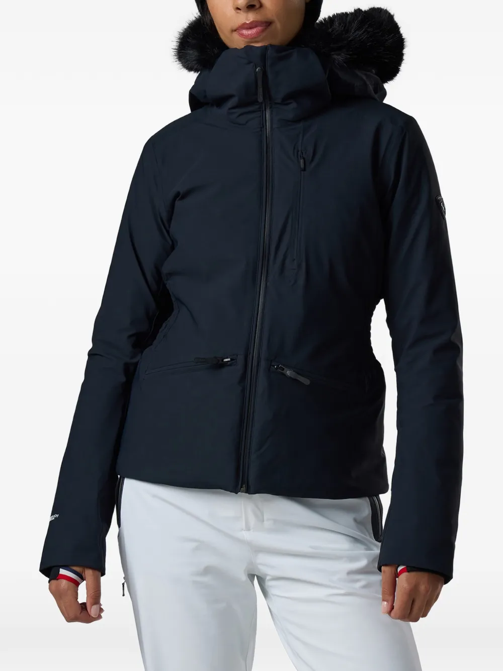 Rossignol Snowdazzle ski-jack met afwerking van imitatiebont Blauw