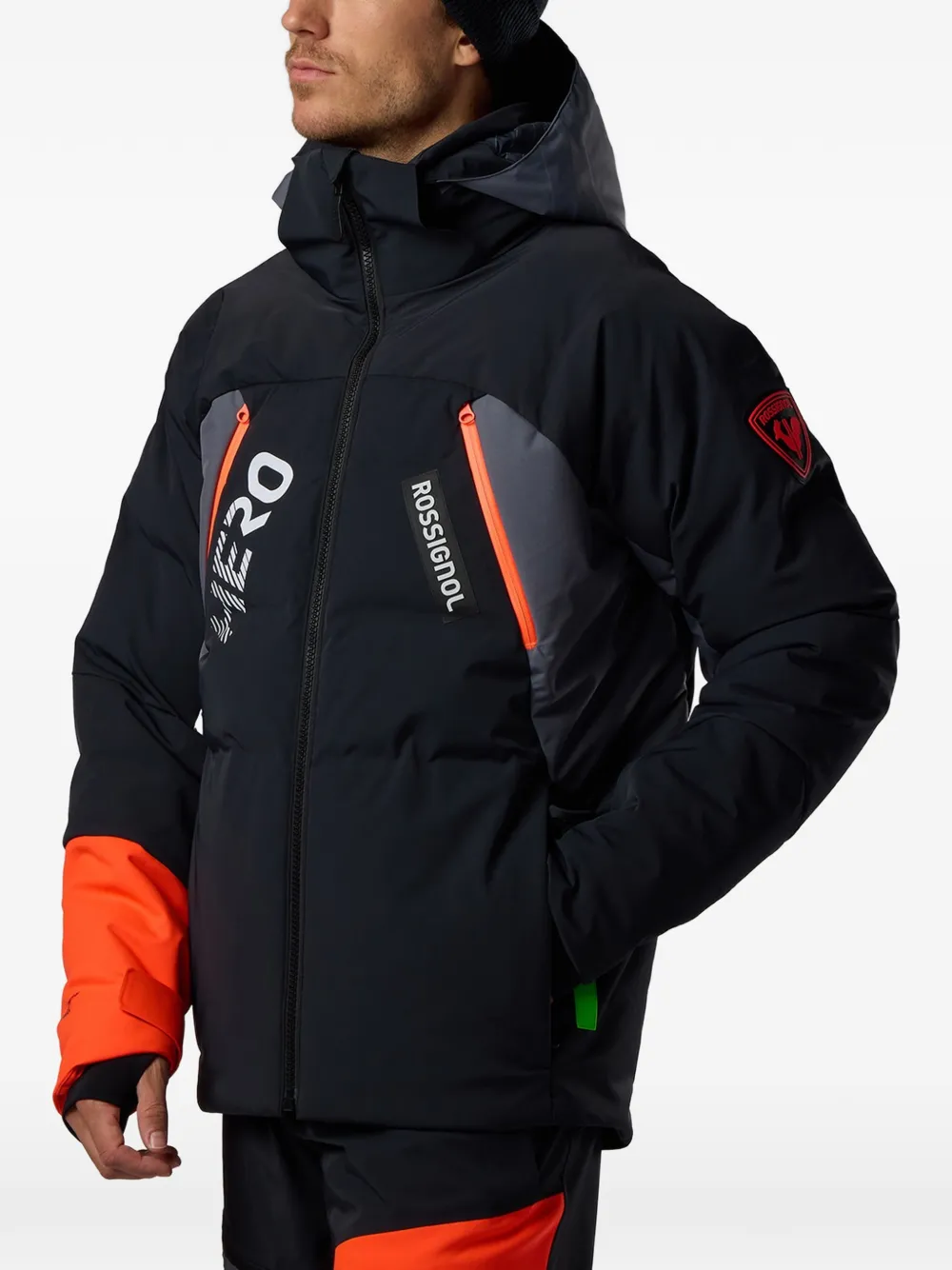 Rossignol Hero 4-Way stretch gewatteerd ski-jack Zwart
