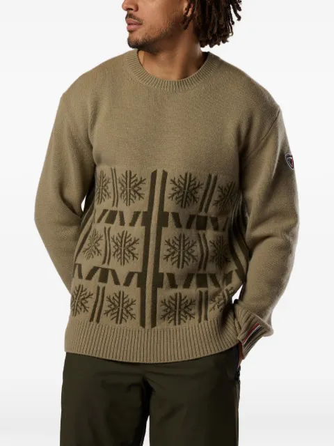 Rossignol patterned crewneck sweater