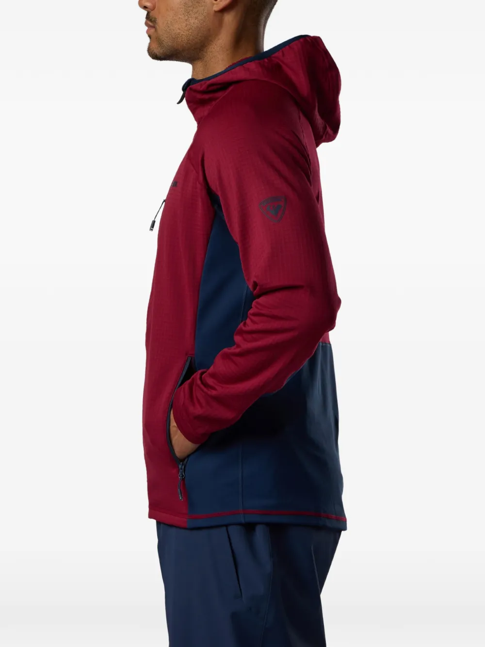 Rossignol Blackside fleece hoodie met volledige rits Rood