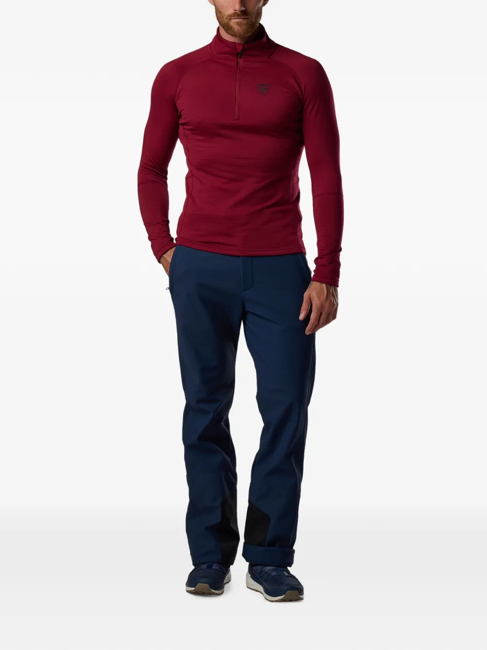 Rossignol Blackside fleece trui met halve rits Rood