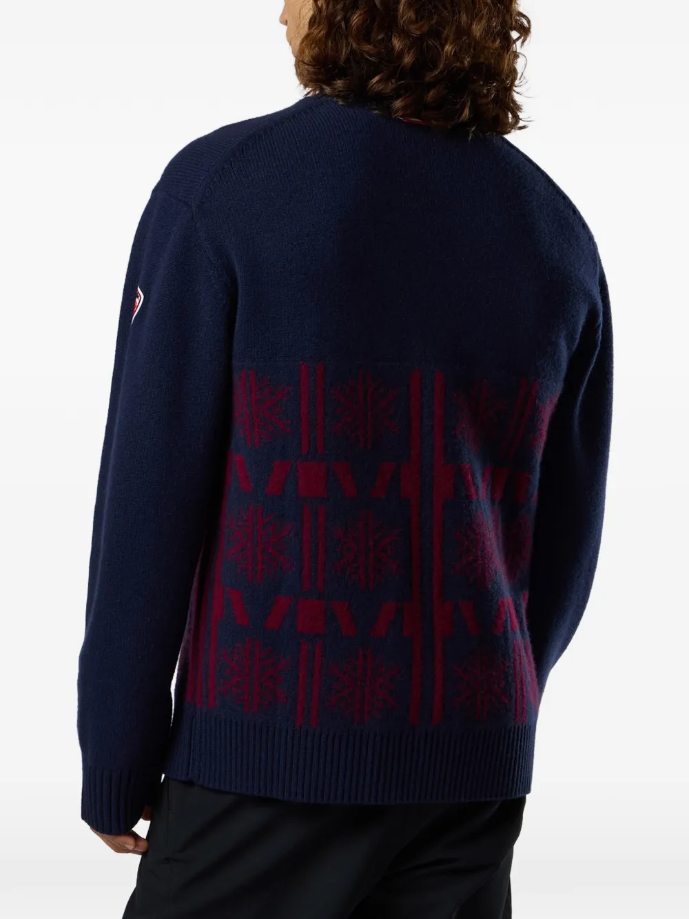 Rossignol Trui met patroon en ronde hals Blauw