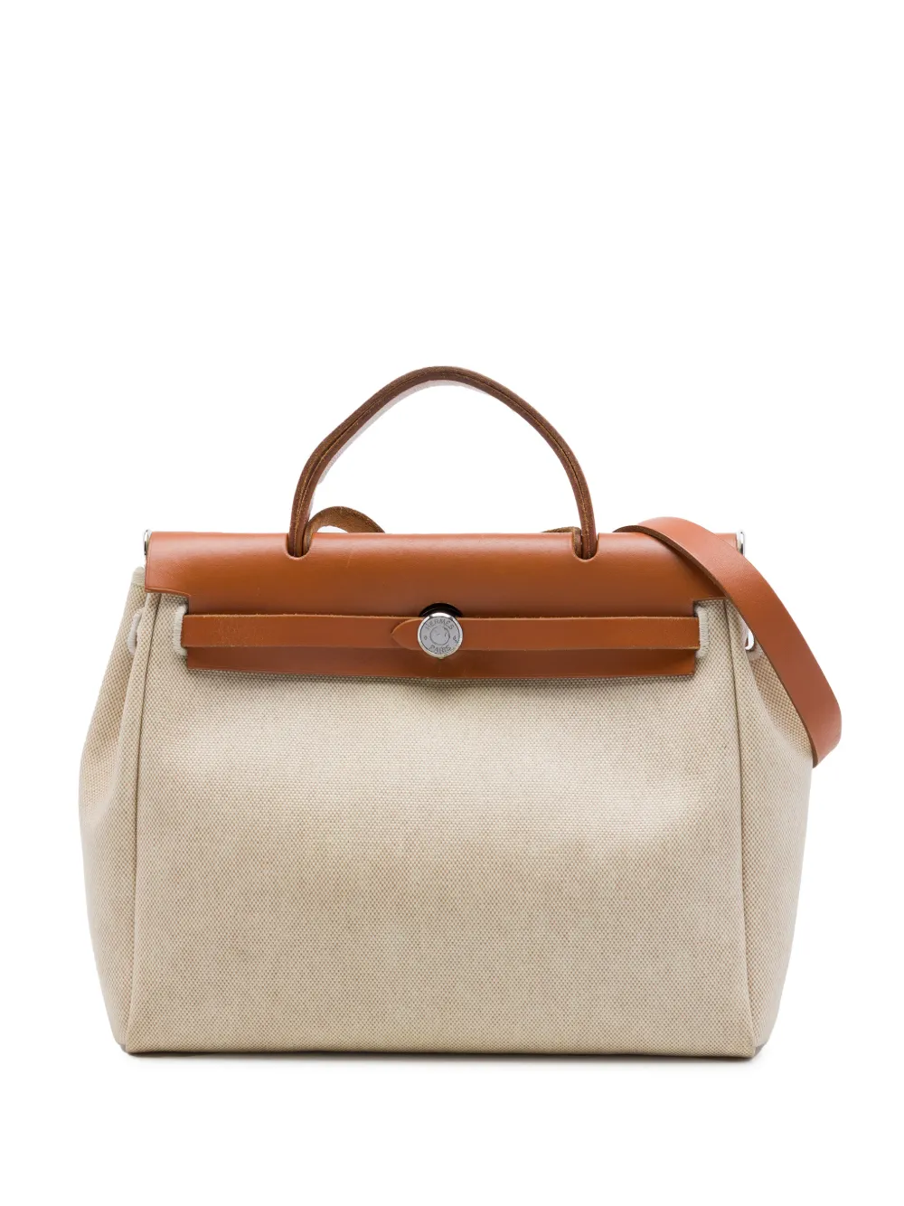 Hermès Pre-Owned 2002 Toile Herbag PM Satchel-Tasche - Nude