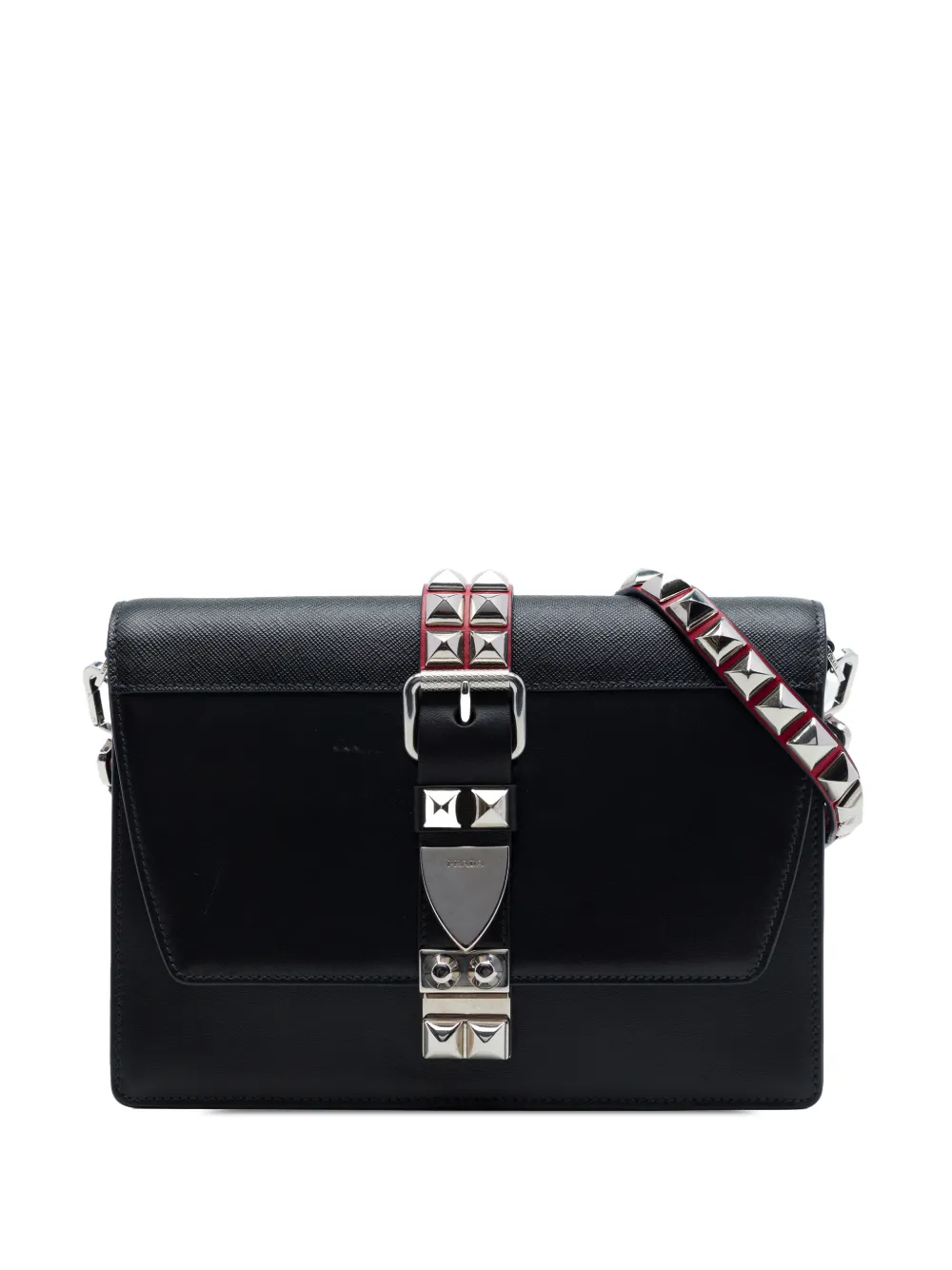 Prada Pre-Owned 2010-2026 City Elektra Umhängetasche aus Kalbsleder und Saffiano-Leder - Schwarz