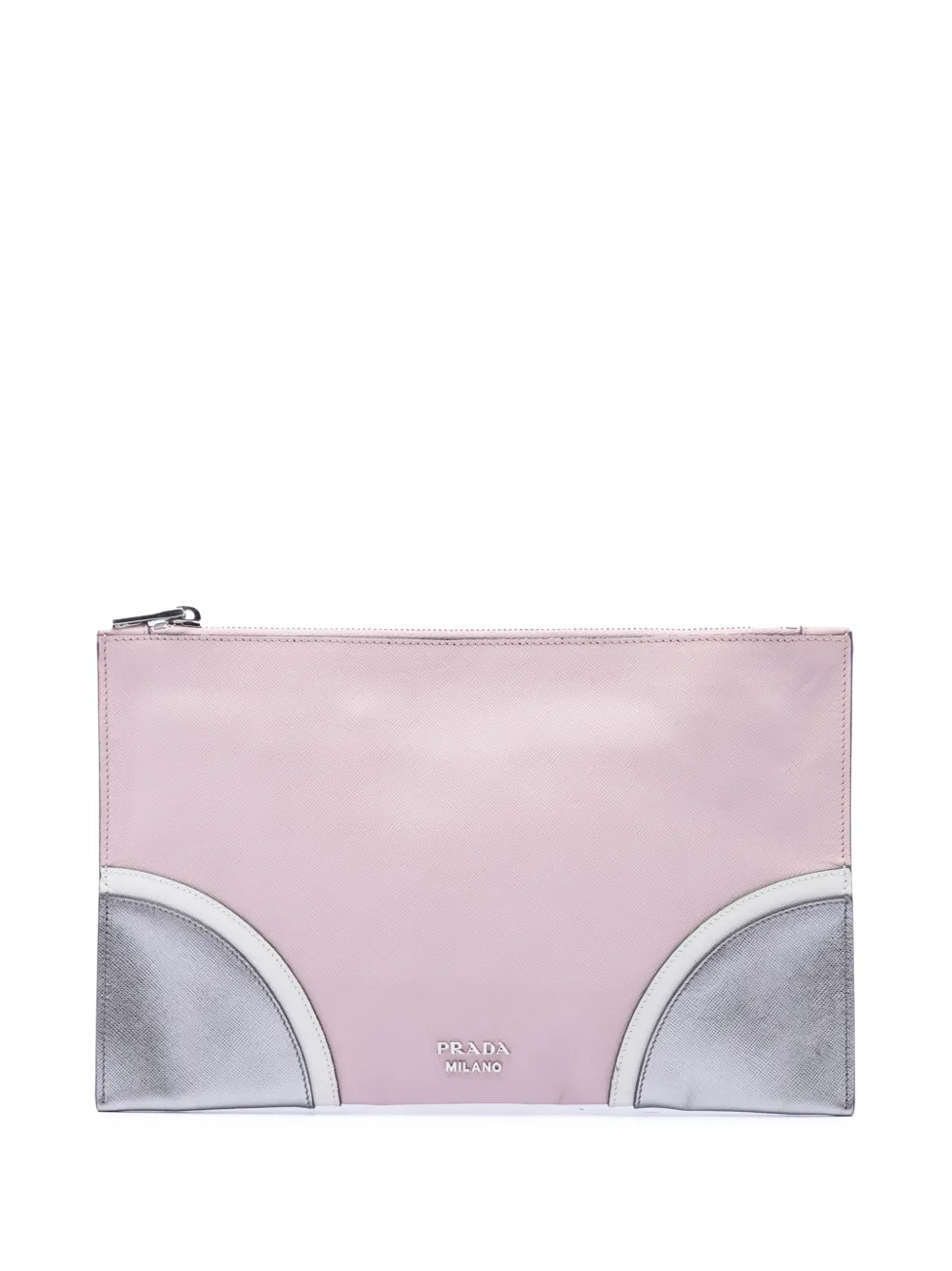 Prada Pre-Owned 2013-2026 Tricolor Saffiano Clutch - Rosa