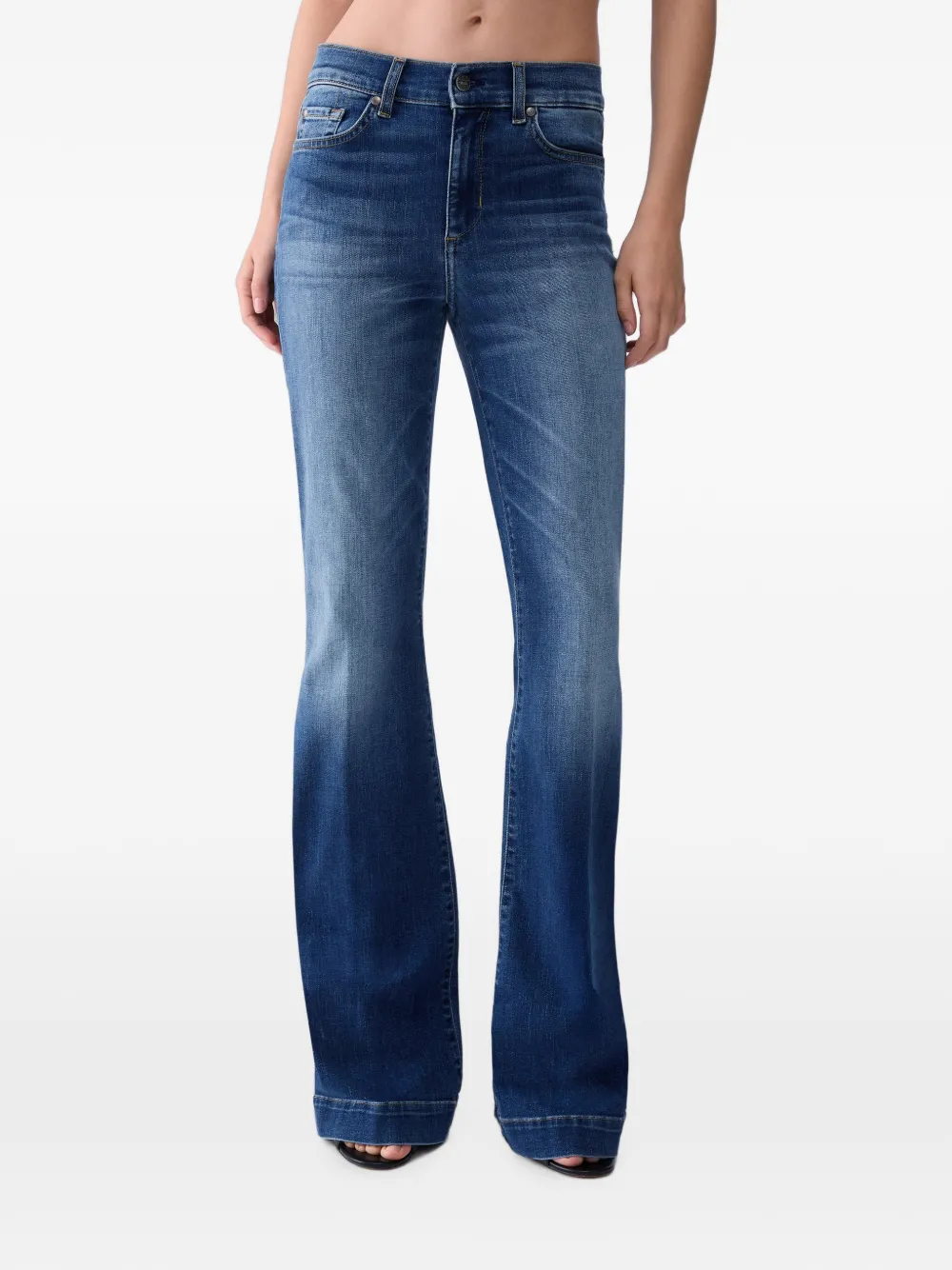 LIU JO Flared jeans met stras Blauw