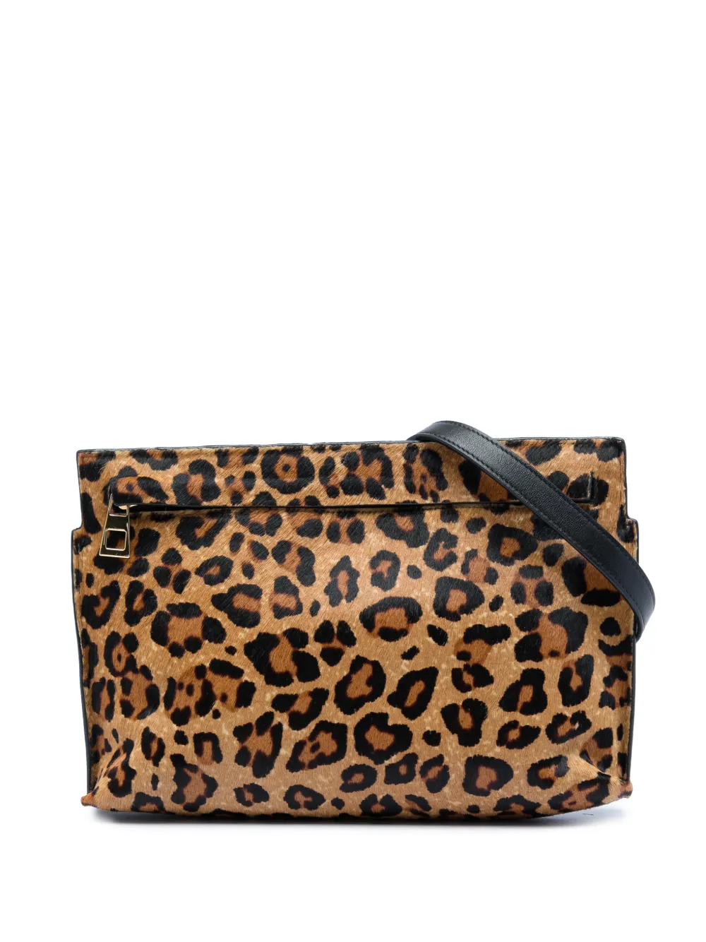 Loewe Pre-Owned 2016 Umhängetasche aus Kalbsleder mit Leopardenprint und Ponyhaar - Braun