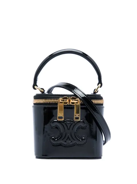 Celine Pre-Owned 2001-2026 Mini Patent Cuir Triomphe Vanity Case satchel