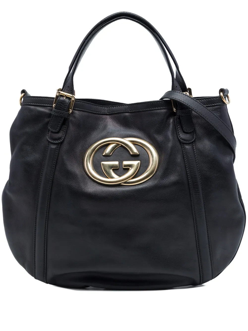 Gucci Pre-Owned 2016-2026 Medium Calfskin Britt satchel - Black