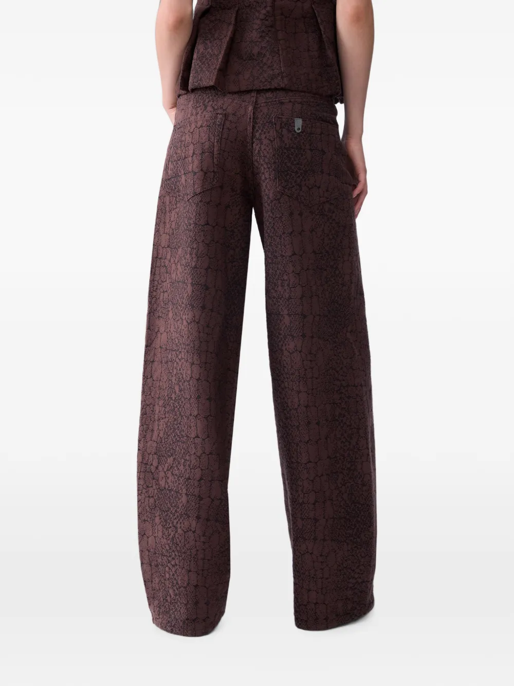 LIU JO Broek met ballonjacquard Bruin