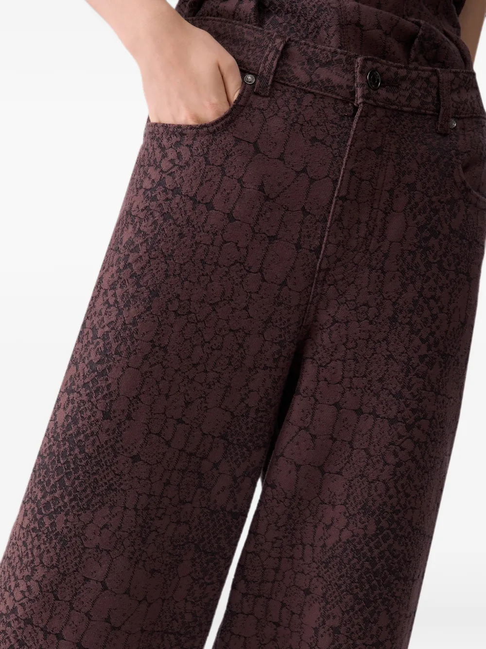 LIU JO Broek met ballonjacquard Bruin