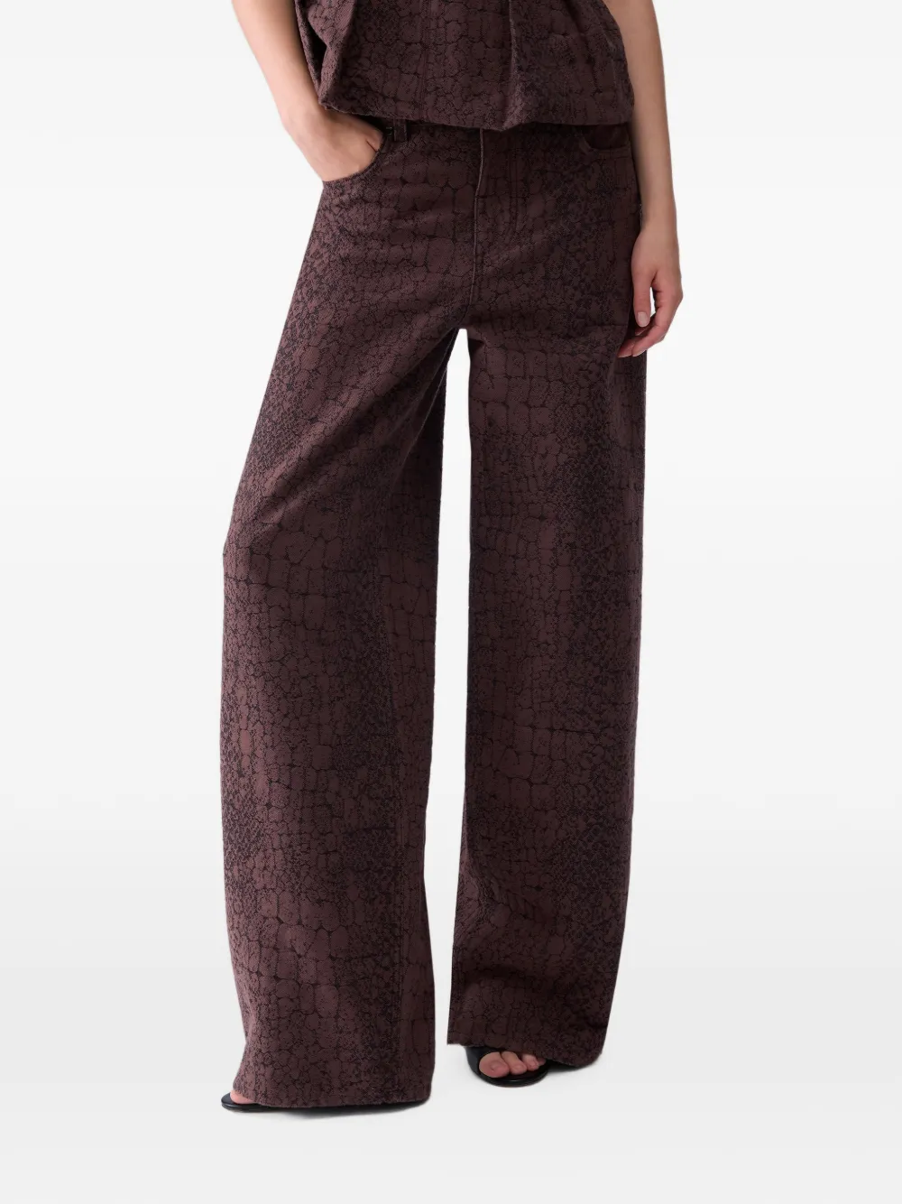 LIU JO Broek met ballonjacquard Bruin
