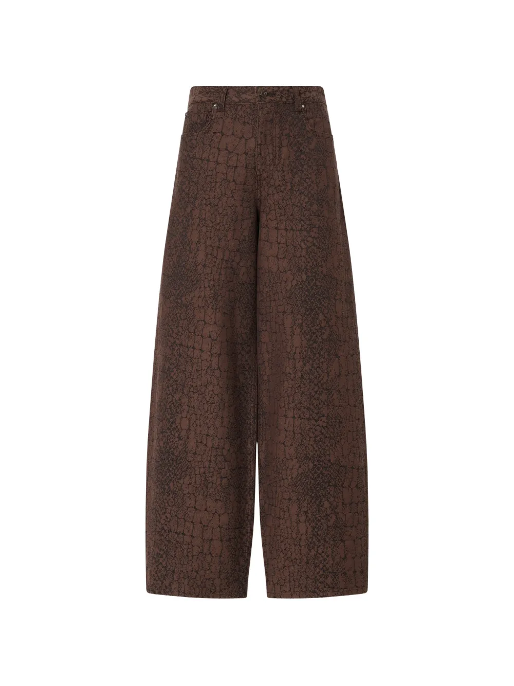 LIU JO balloon jacquard trousers - Marrone