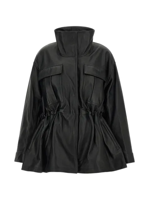 Róhe sculptural-waist leather jacket