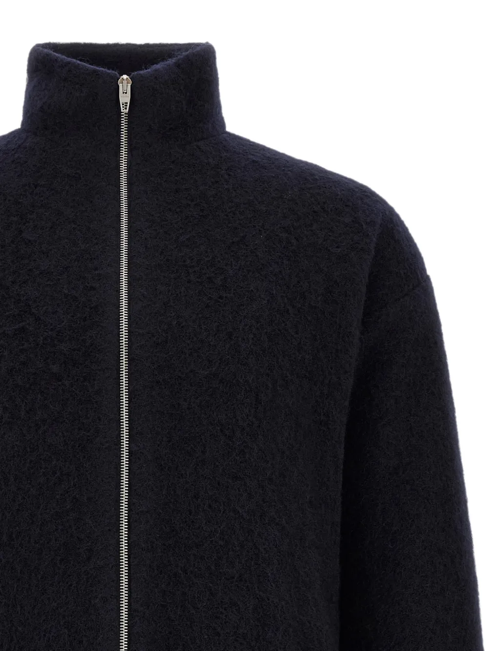 Jil Sander Vest met textuur en rits Blauw