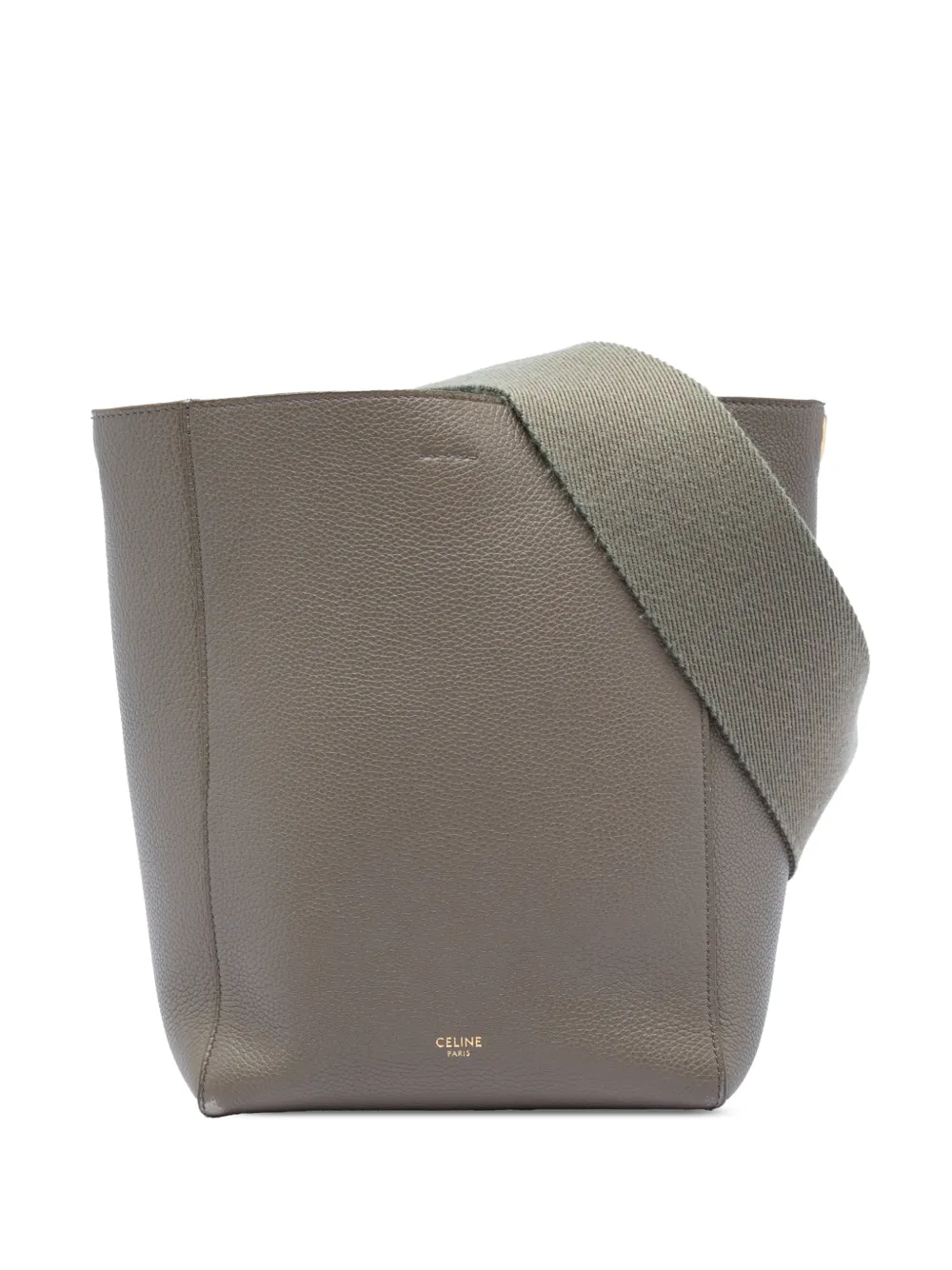 Celine Pre-Owned 2010-2026 Small Soft Grained Calfskin Seau Sangle bucket bag - Grey
