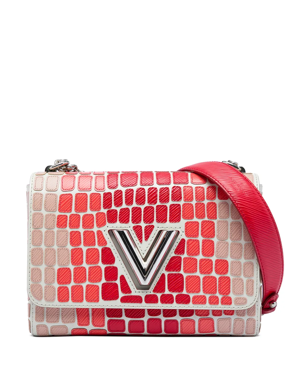 Louis Vuitton Pre-Owned Borsa a tracolla Twist MM in pelle Épi con design patchwork 2016 - Rosa