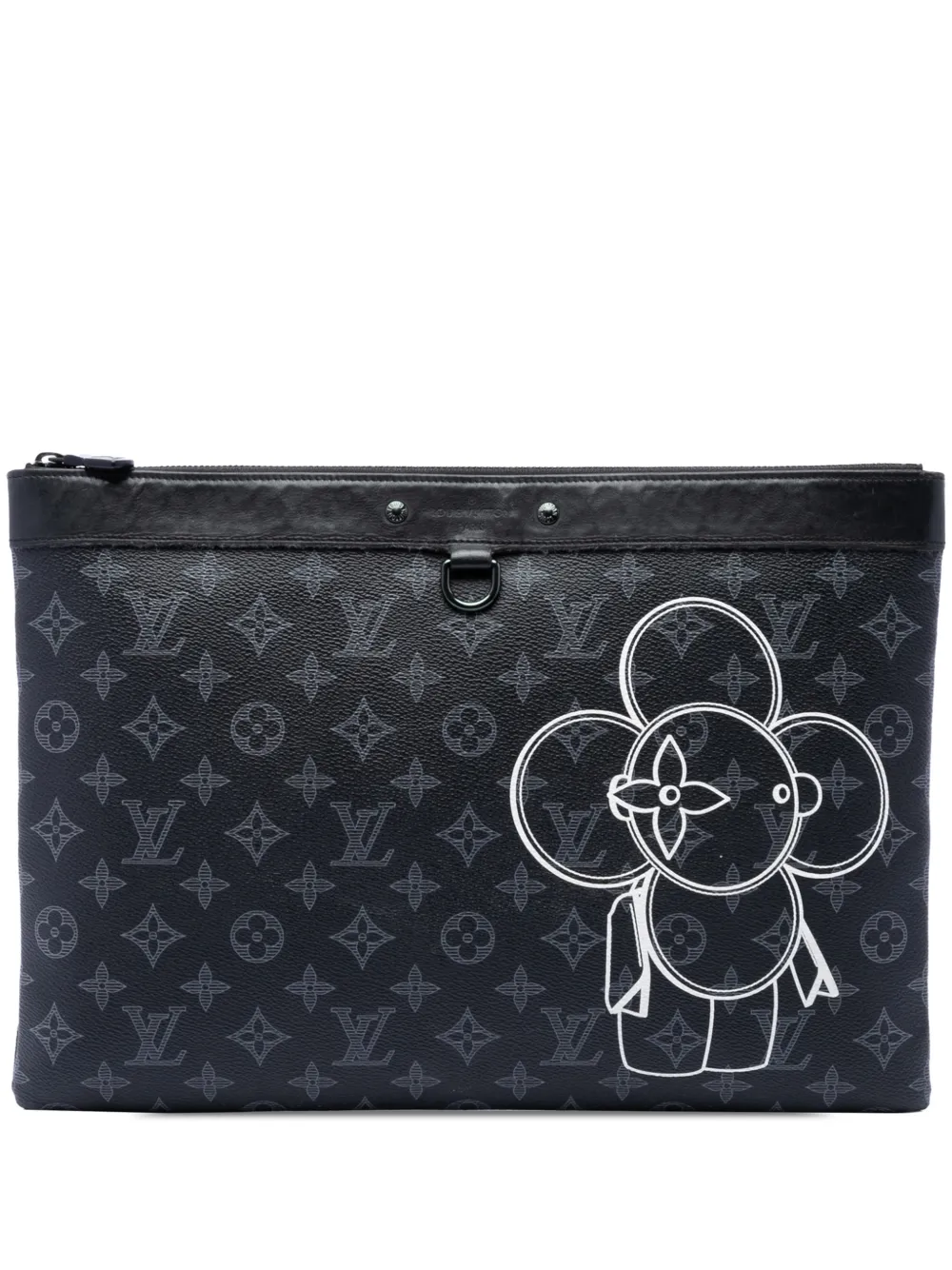 Louis Vuitton Pre-Owned 2018 Monogram Eclipse Vivienne Apollo Pochette GM Clutch - Schwarz