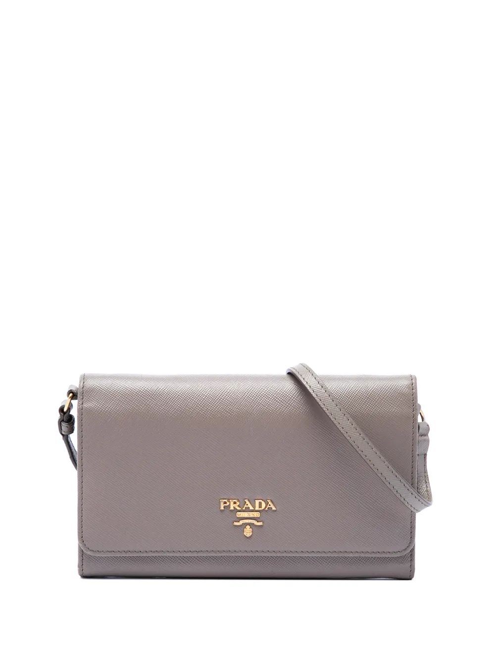 Prada Pre-Owned 2010-2026 Saffiano Umhängetasche mit Kettenriemen - Braun
