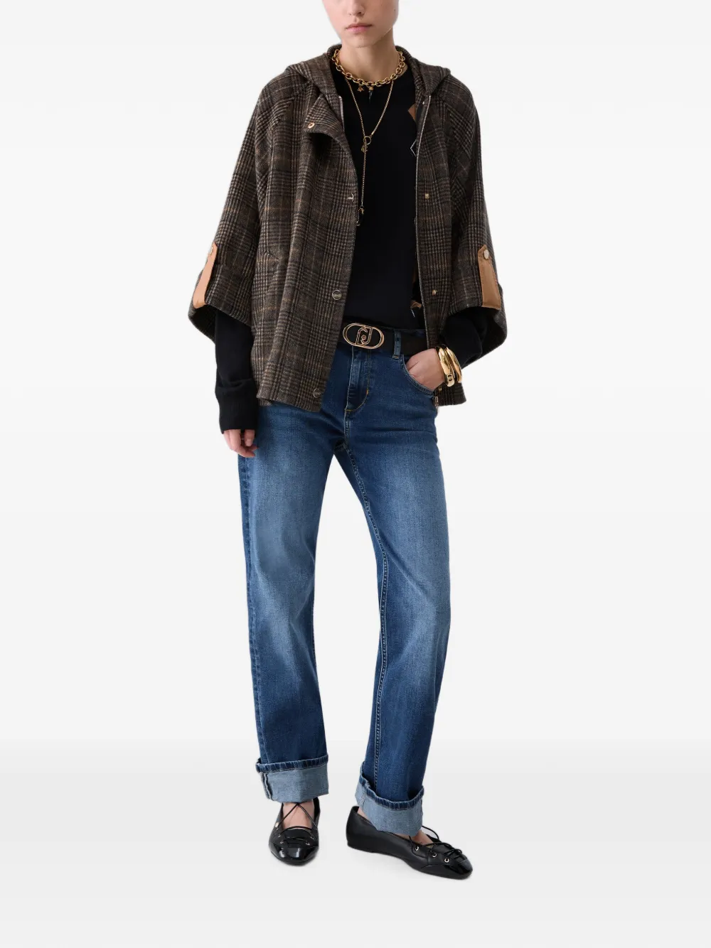 LIU JO Cape met capuchon Bruin
