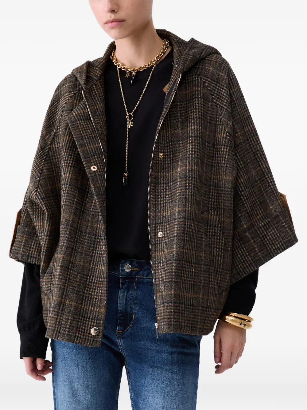 LIU JO Cape met capuchon Bruin