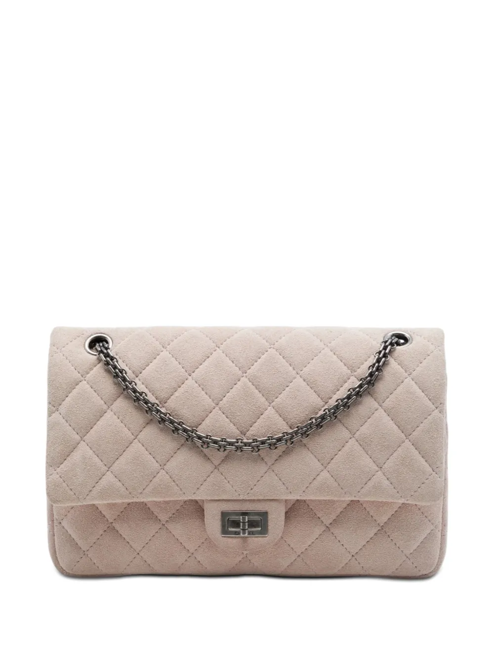 CHANEL Pre-Owned Borsa a spalla Reissue 2.55 in pelle scamosciata trapuntata 226 con doppio battente 2014 - Rosa
