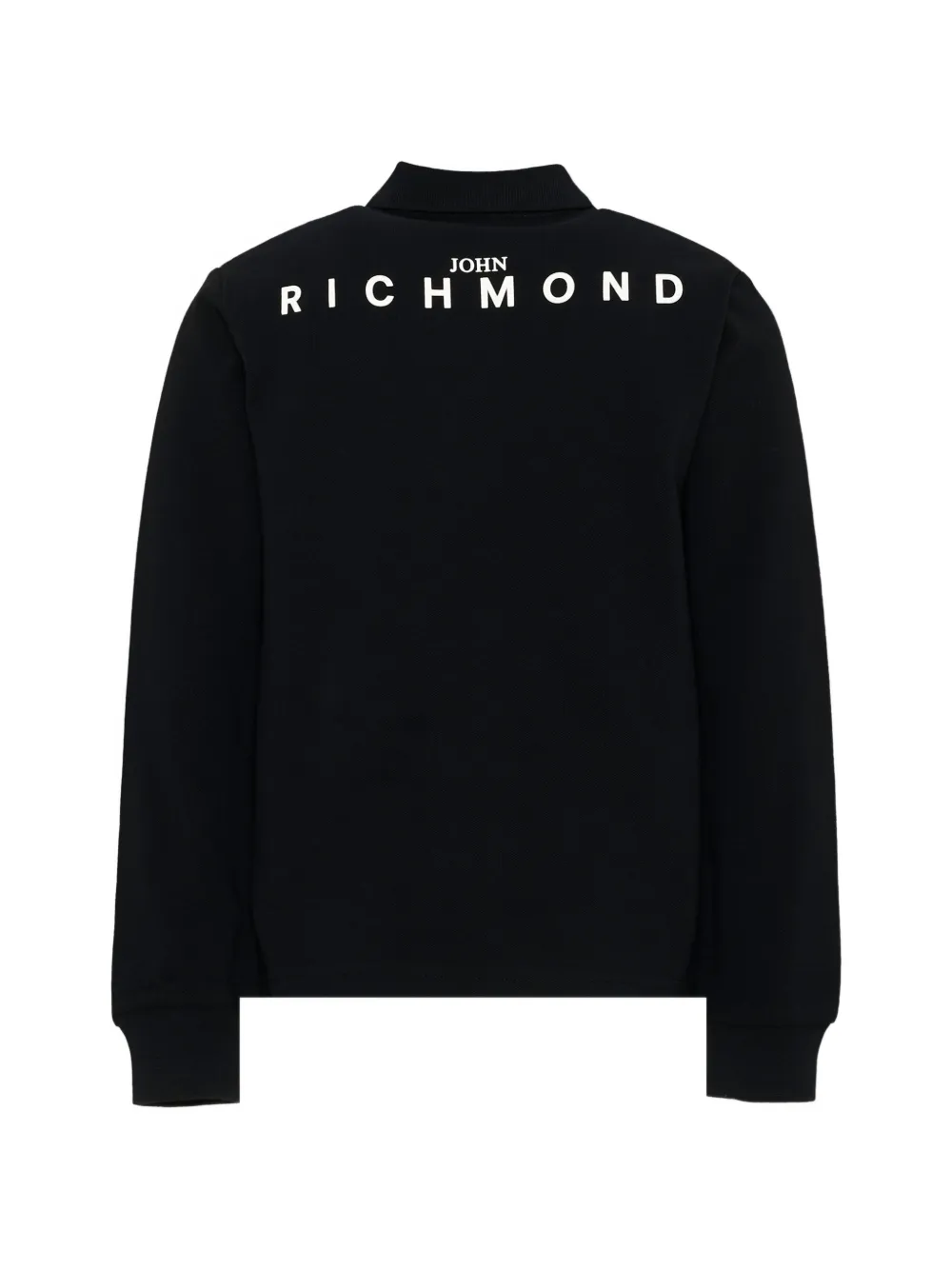 John Richmond Junior Poloshirt met logoprint Zwart