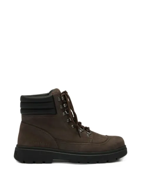Moon Boot combat boot dark brown nubuck
